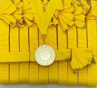 Стрічка жовта, ширина 22 мм